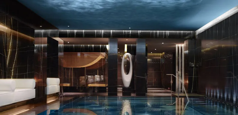 En stålpool från projektet ESPA Life at CORINTHIA i London från 2011 designad av Steelpool